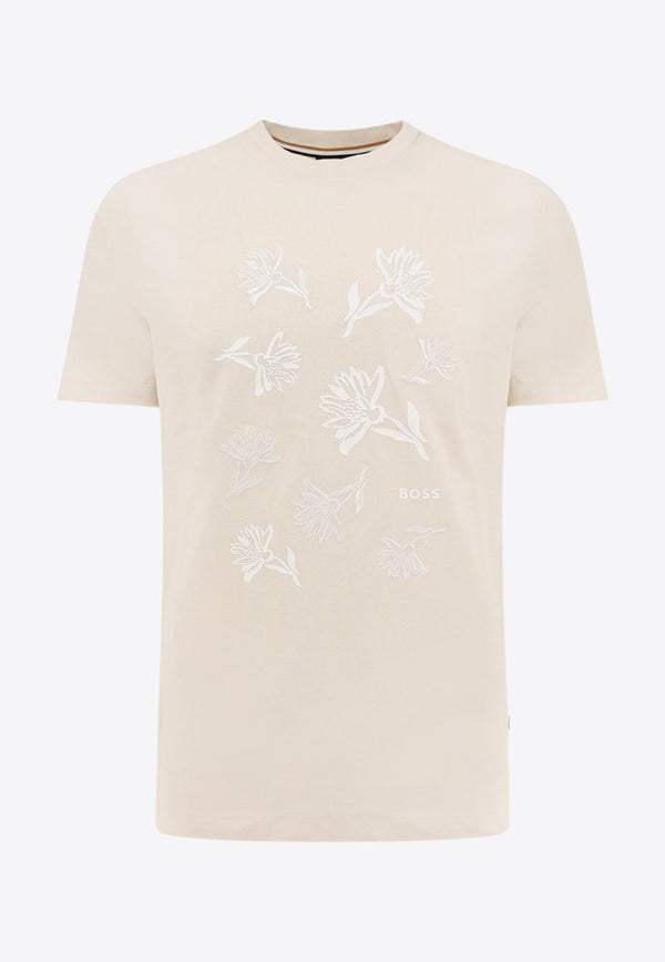 Hugo Boss Embroidered Logo T-shirt Beige 50536763_131_BIA_30898345