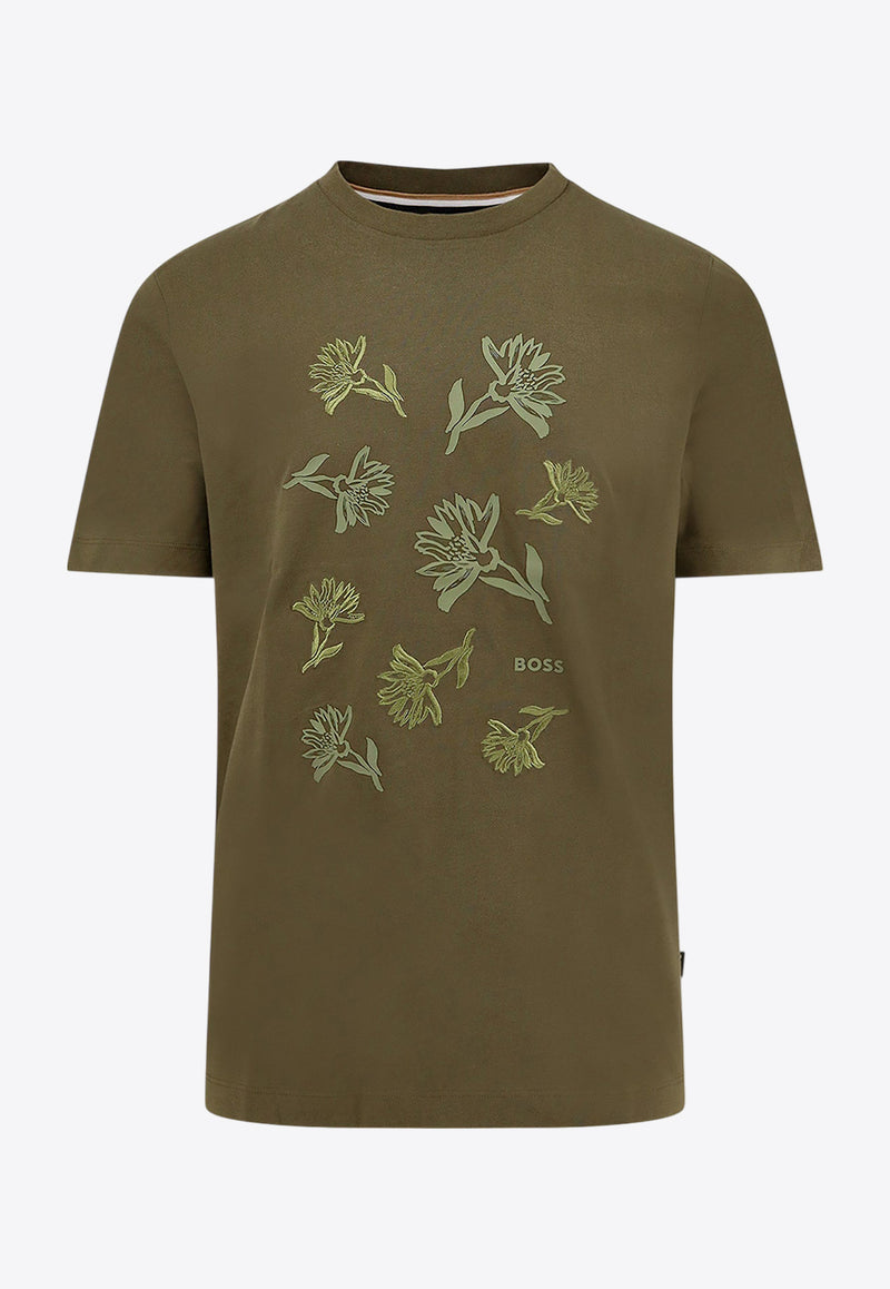 Hugo Boss Embroidered Logo T-shirt Olive 50536763_302_Verde Scuro_30897646