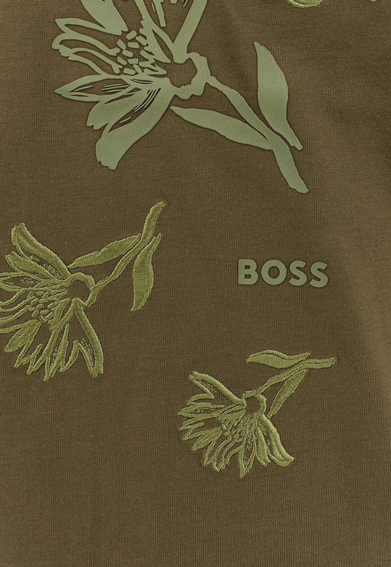 Hugo Boss Embroidered Logo T-shirt Olive 50536763_302_Verde Scuro_30897646