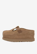 Logo-Engraved Suede Slippers