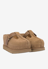 Logo-Engraved Suede Slippers
