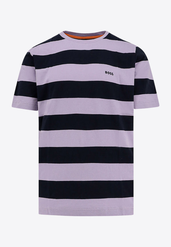 Hugo Boss Striped Logo T-shirt Purple 50499334_594_Purple_30898177