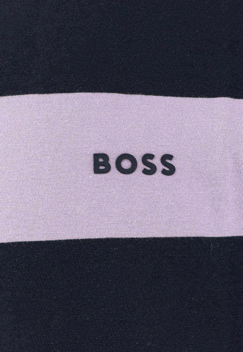 Hugo Boss Striped Logo T-shirt Purple 50499334_594_Purple_30898177