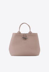 Longchamp Large Le Roseau Top Handle Bag Taupe 10290HFP_266_Argile_31545118