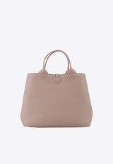 Longchamp Large Le Roseau Top Handle Bag Taupe 10290HFP_266_Argile_31545118