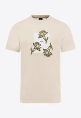 Hugo Boss Embroidered Logo T-shirt Cream 50536763_132_White_30898072