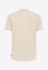 Hugo Boss Embroidered Logo T-shirt Cream 50536763_132_White_30898072