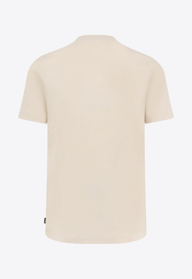 Hugo Boss Embroidered Logo T-shirt Cream 50536763_132_White_30898072