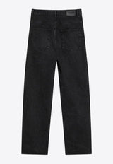 Saint Laurent Straight-Leg Washed Jeans Black 824083Y06CA/Q_YSL-1319