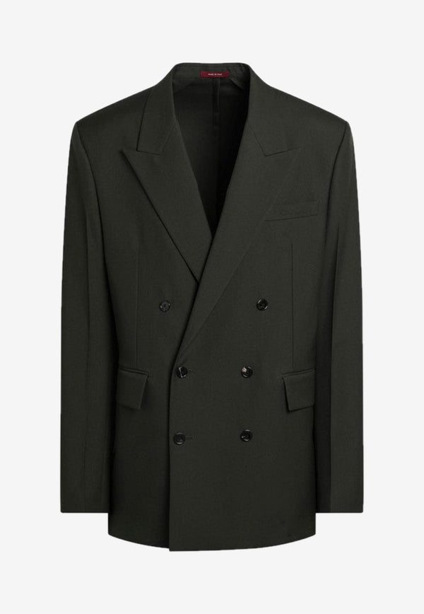 Gucci Double-Breasted Wool Blazer Green 824153Z7AL3/Q_GUC-3710