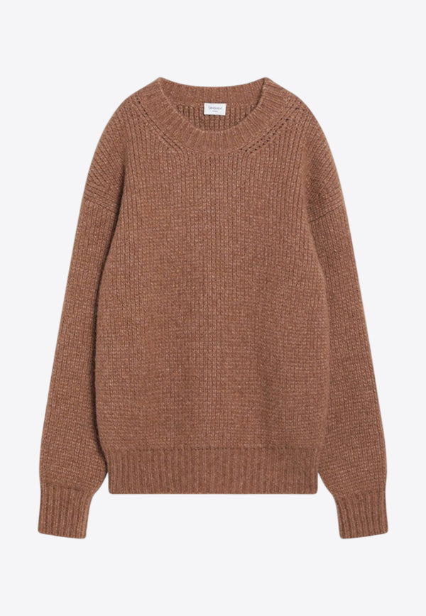 Saint Laurent Knitted Alpaca Sweater Camel 824228Y77BH/R_YSL-2573