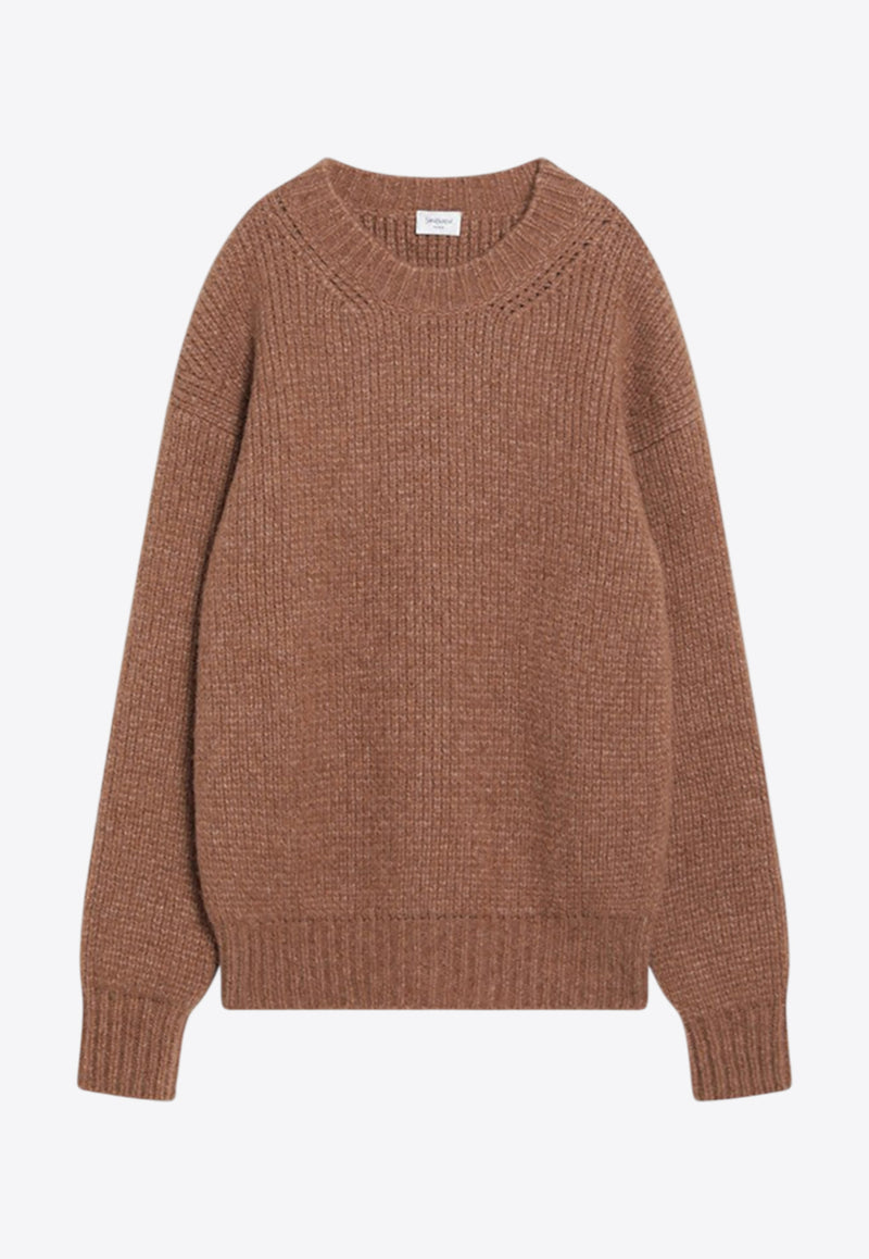 Saint Laurent Knitted Alpaca Sweater Camel 824228Y77BH/R_YSL-2573