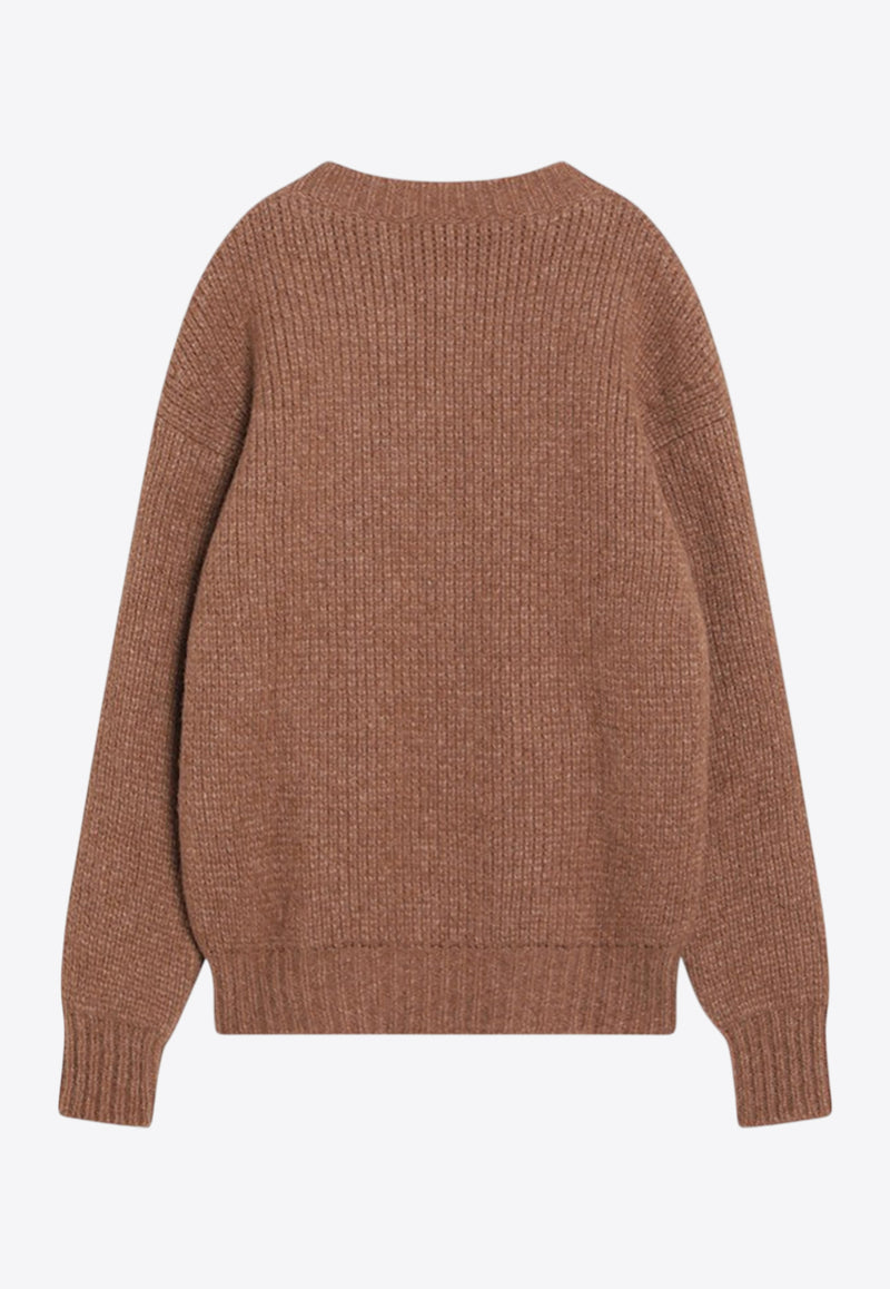 Saint Laurent Knitted Alpaca Sweater Camel 824228Y77BH/R_YSL-2573