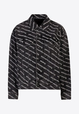 Alexander Wang Monogram Denim Jacket Black 4DC1212888_060_Black_29847160