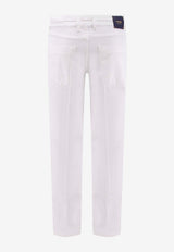 Incotex Logo Patch Straight-Leg Pants White BDPX000100530_111_White_29847152