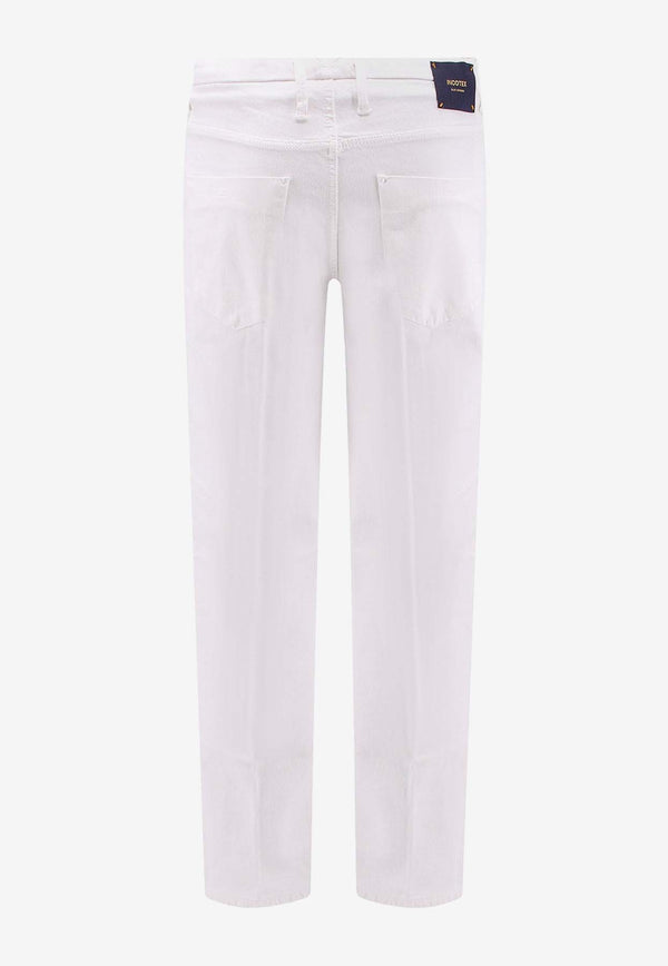 Incotex Logo Patch Straight-Leg Pants White BDPX000100530_111_White_29847152