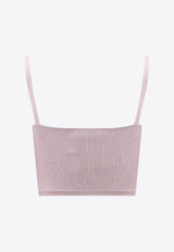 Alexander McQueen Rib-Knit Bustier Sleeveless Top Pink 734589Q1A5K_5093_Pink_29857009