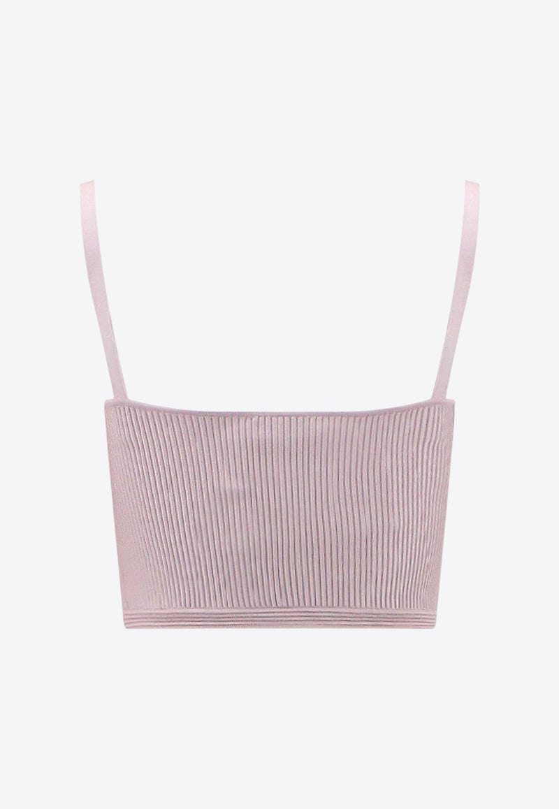 Alexander McQueen Rib-Knit Bustier Sleeveless Top Pink 734589Q1A5K_5093_Pink_29857009