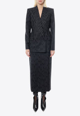 Alexander McQueen Double-Breasted Broken Pinstripe Wool Blazer Black 768496QJADN_1090_Black_29857223