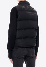 Alexander McQueen Graffiti Logo Print Puffer Vest Black 682881QSR77_1000_Black_29857218