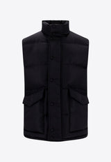 Alexander McQueen Graffiti Logo Print Puffer Vest Black 682881QSR77_1000_Black_29857218