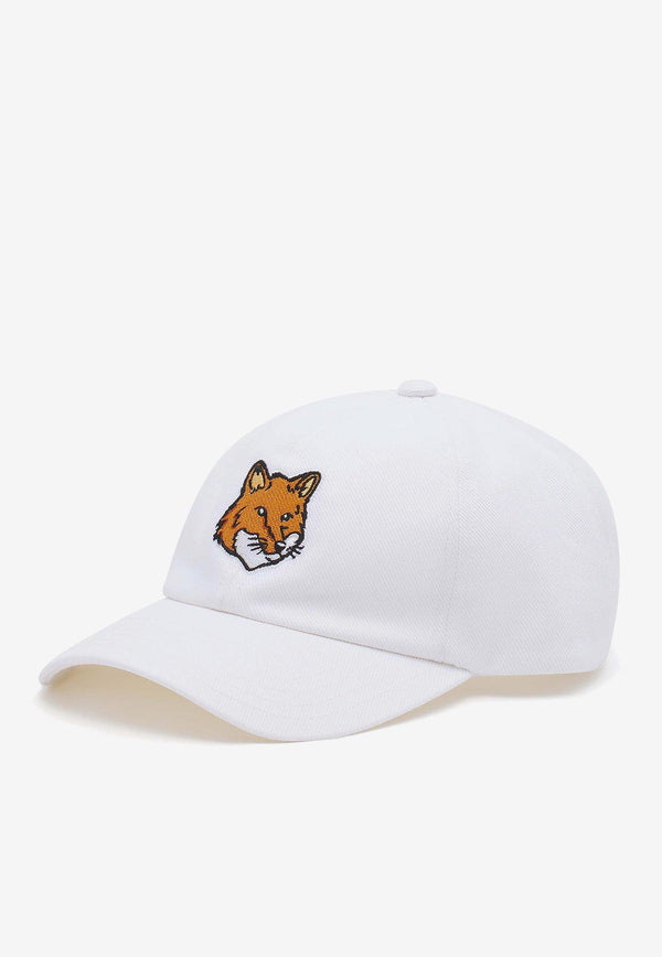 Maison Kitsuné Embroidered-Fox Baseball Caps White LM06103WW0087_P100_White_29843555