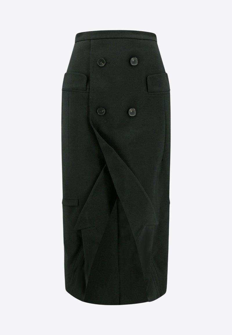 Alexander McQueen Upside-down Slashed Wool Midi Skirt Black 769017QJACX_1000_Black_29856873