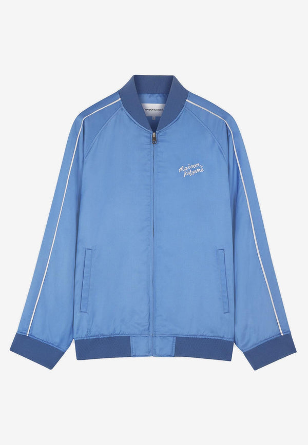 Maison Kitsuné Embroidered Logo Bomber Jacket Light Blue MW02103WF0023_P428_Blue_29848503