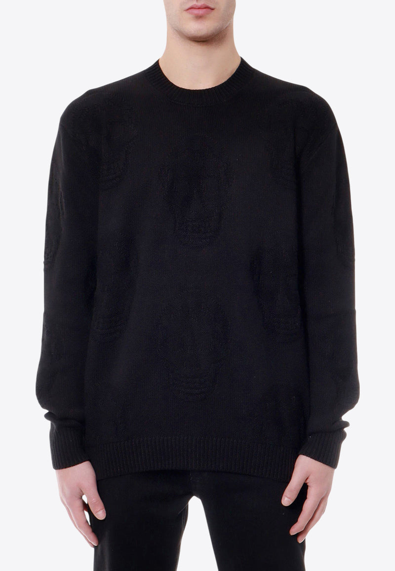 Alexander McQueen Skull Knitted Crewneck Sweater Black 775862Q1A71_1000_Black_29857081
