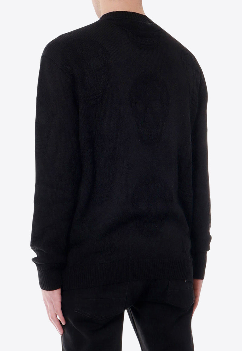 Alexander McQueen Skull Knitted Crewneck Sweater Black 775862Q1A71_1000_Black_29857081