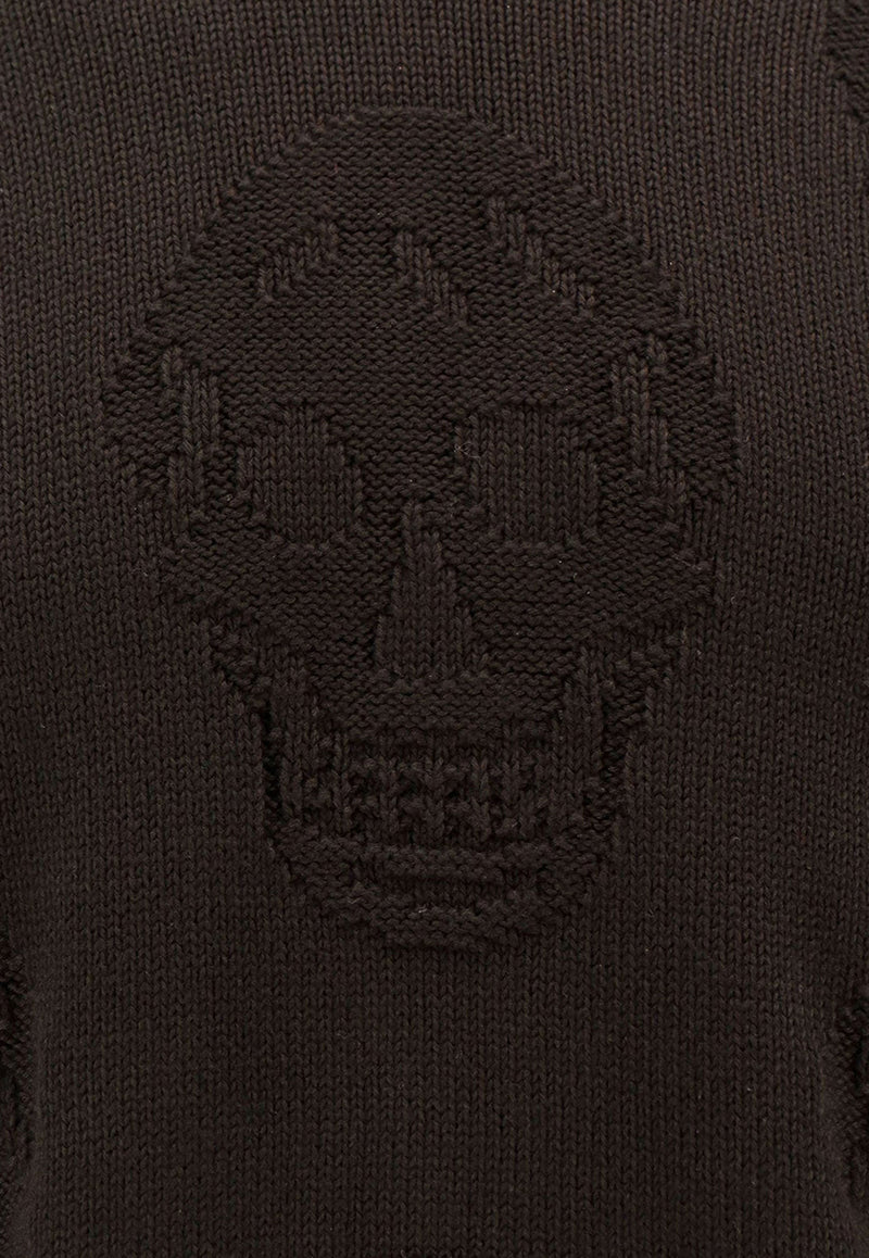 Alexander McQueen Skull Knitted Crewneck Sweater Black 775862Q1A71_1000_Black_29857081