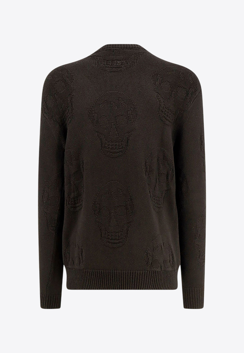 Alexander McQueen Skull Knitted Crewneck Sweater Black 775862Q1A71_1000_Black_29857081