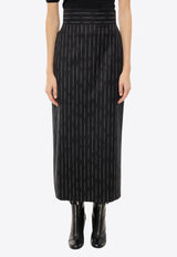 Alexander McQueen Broken Pinstripe Midi Pencil Skirt Black 769333QJADN_1080_Black_29857053