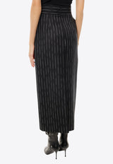 Alexander McQueen Broken Pinstripe Midi Pencil Skirt Black 769333QJADN_1080_Black_29857053