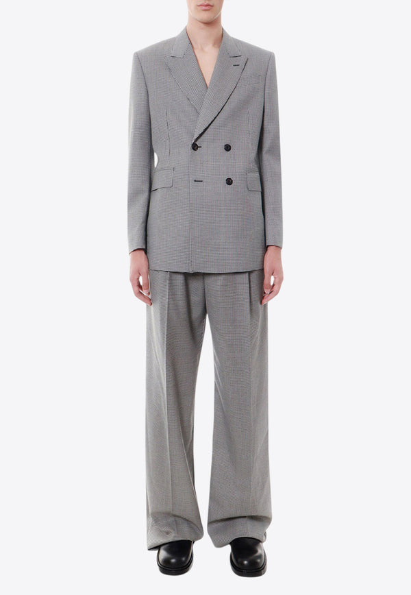 Alexander McQueen Double-Breasted Houndstooth Wool Blazer Black 758359QVU53_1090_Black_29856748