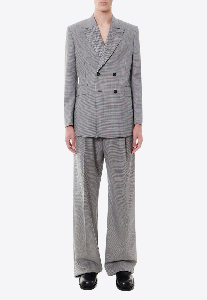 Alexander McQueen Double-Breasted Houndstooth Wool Blazer Black 758359QVU53_1090_Black_29856748