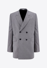 Alexander McQueen Double-Breasted Houndstooth Wool Blazer Black 758359QVU53_1090_Black_29856748