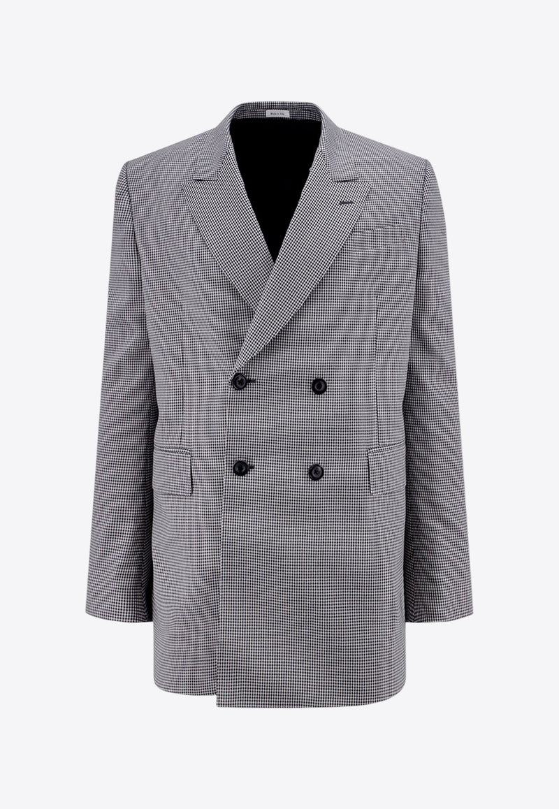 Alexander McQueen Double-Breasted Houndstooth Wool Blazer Black 758359QVU53_1090_Black_29856748
