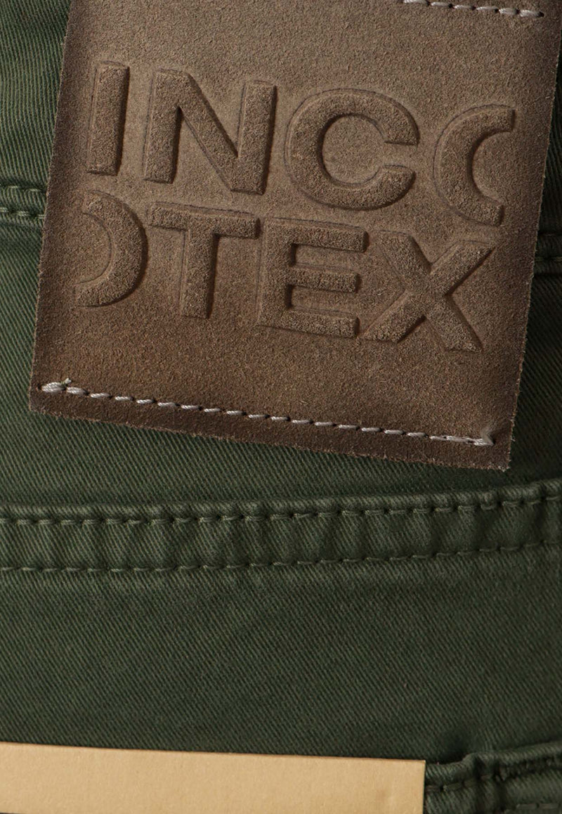Incotex Embossed Logo Slim Pants Green BDPS0003305S_724_Green_29841470