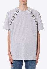 Alexander McQueen Logo Tape Short-Sleeved T-shirt Gray 722591QVX74_0922_Grey_29857010