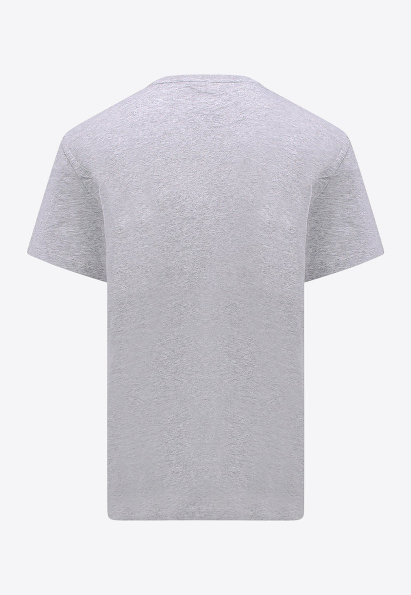 Alexander McQueen Logo Tape Short-Sleeved T-shirt Gray 722591QVX74_0922_Grey_29857010