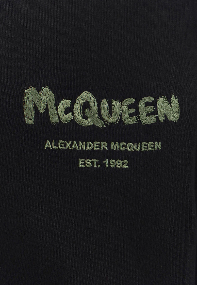 Alexander McQueen Reversible Graffiti Zip-Up Jacket Black 766091QTAAR_0519_Black_29857247