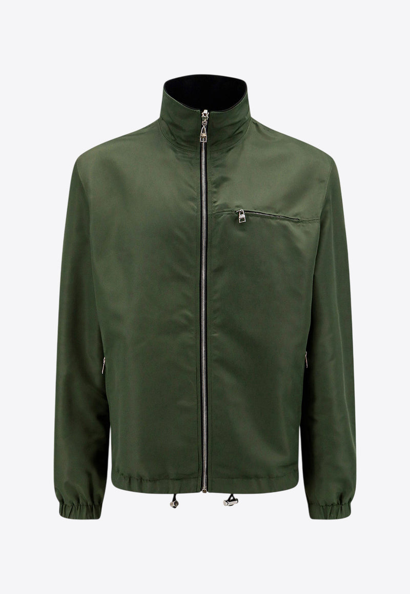 Alexander McQueen Reversible Graffiti Zip-Up Jacket Black 766091QTAAR_0519_Black_29857247