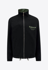 Alexander McQueen Reversible Graffiti Zip-Up Jacket Black 766091QTAAR_0519_Black_29857247
