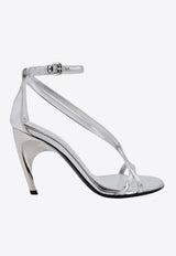 Alexander McQueen Armadillo 95 Metallic-Leather Sandals Silver 780692W4WG1_8100_Silver_29857150