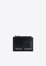 Alexander McQueen Logo Print Leather Cardholder Black 7265671AAJO_1000_Black_29856885