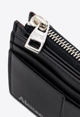 Alexander McQueen Logo Print Leather Cardholder Black 7265671AAJO_1000_Black_29856885
