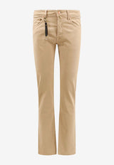Incotex Suede Logo Patch Straight-Leg Pants Beige BDPS0003305S_361_Beige_29840539