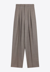 Saint Laurent High-Rise Wide-Leg Wool Pants Taupe 824389Y1I25_YSL-1506