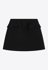 Alexander McQueen Wool Mini Skirt Black 824715QJADK/Q_ALEXQ-1000
